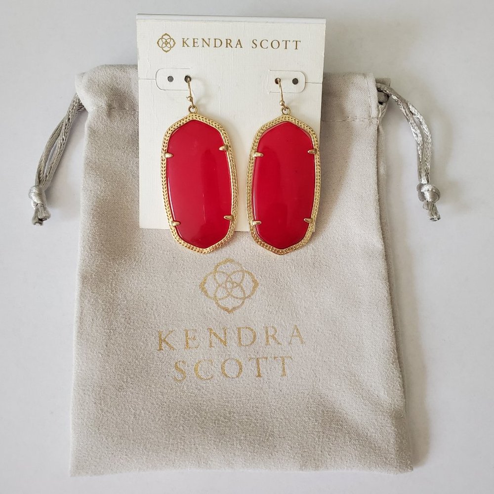 Danielle Earrings in Bright Red